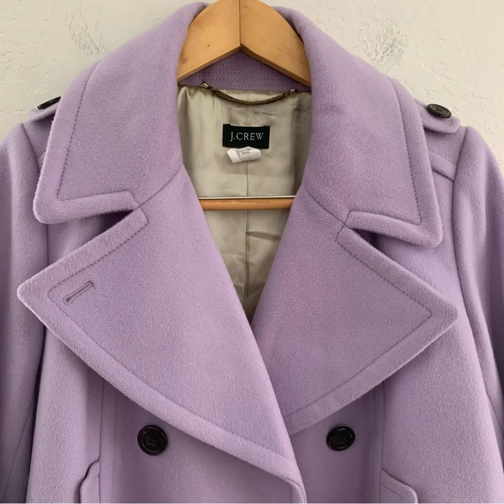 J. Crew Lilac Double-Breasted Pea Coat - Picture 5 of 12